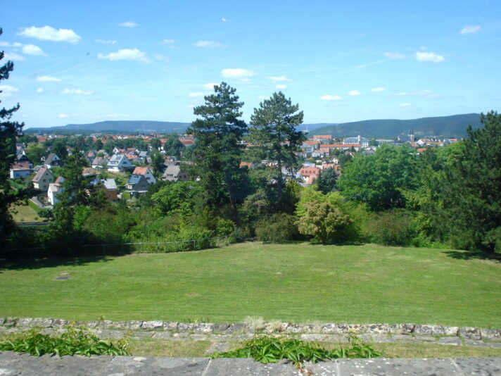 Blick auf Saalfeld von der Villa Bergfried aus.