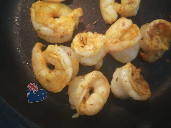 red curry prawns