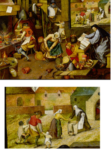 Breughel Alchimist und Ausschnitt