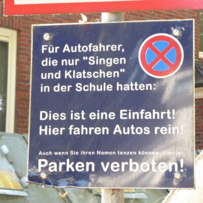lustiges Parkverbot