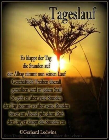 Tagesablauf_ es klappt der Tag die Stunden auf…