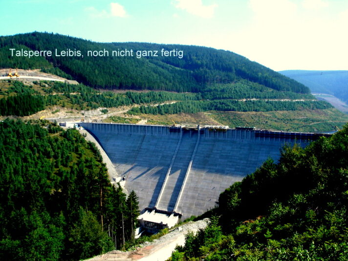 Talsperre Leibis, noch nicht ganz fertig