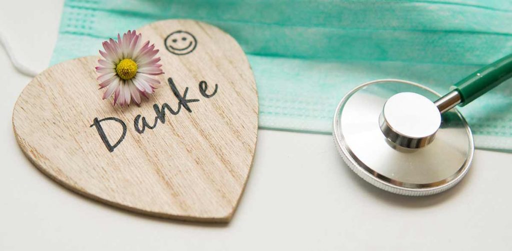 Danke an Pflegepersonal