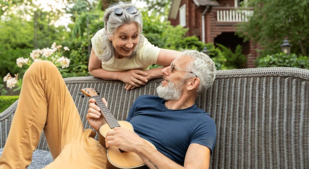 Senioren genießen die Freizeit