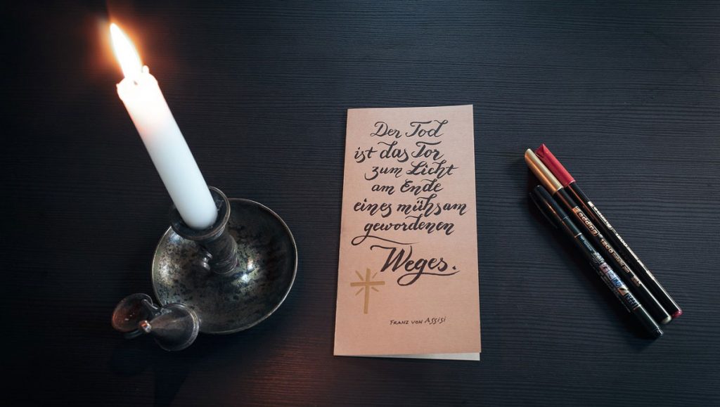 Trauerkarte schreiben